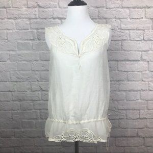 Saivana Sheer Silk Blend Sleeveless Top size XS